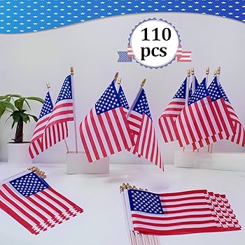 Amazon.co.jp: 小さなアメリカ国旗 110個 - 5x8インチ ミニ